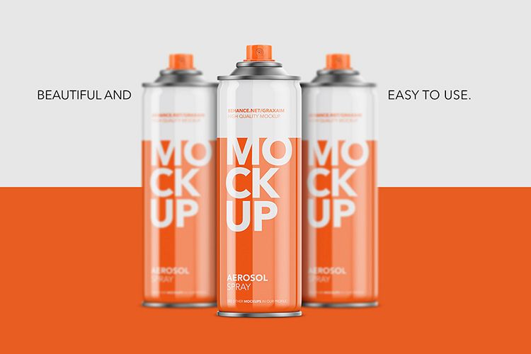 Aerosol Spray Glossy - Front Mockup Short example image 1