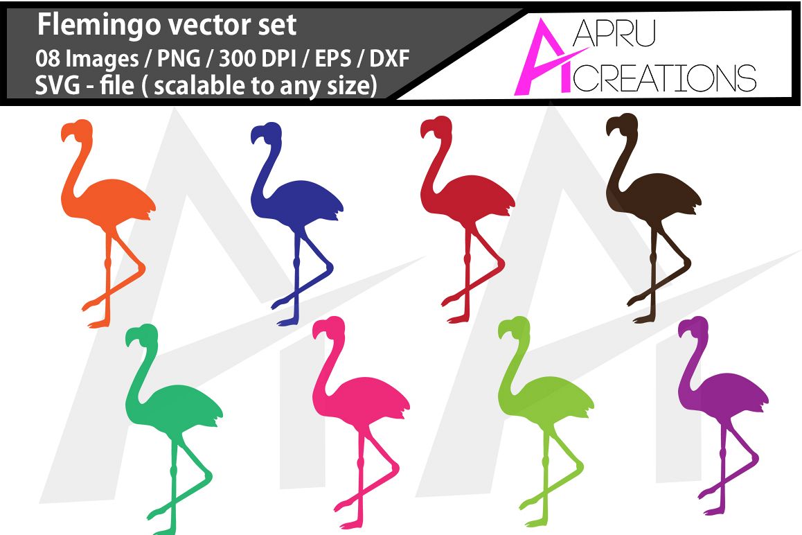 Flemingo SVG cut file / coloured Flemingo cut file / Flemingo silhouette vector example image 1