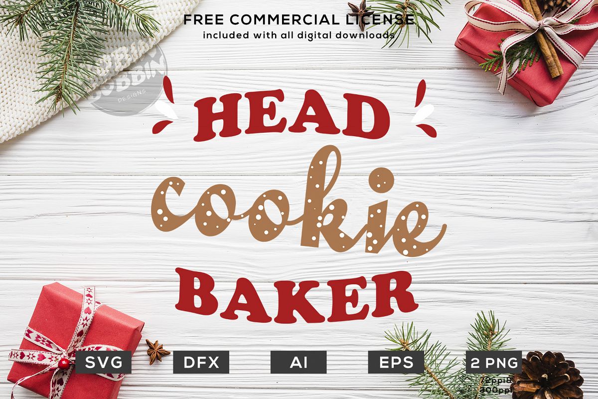 Download Head Cookie Baker - Christmas SVG File (174380) | Cut ...