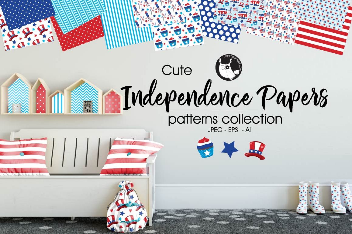 INDEPENDENCE-PAPER, digital papers example image 1