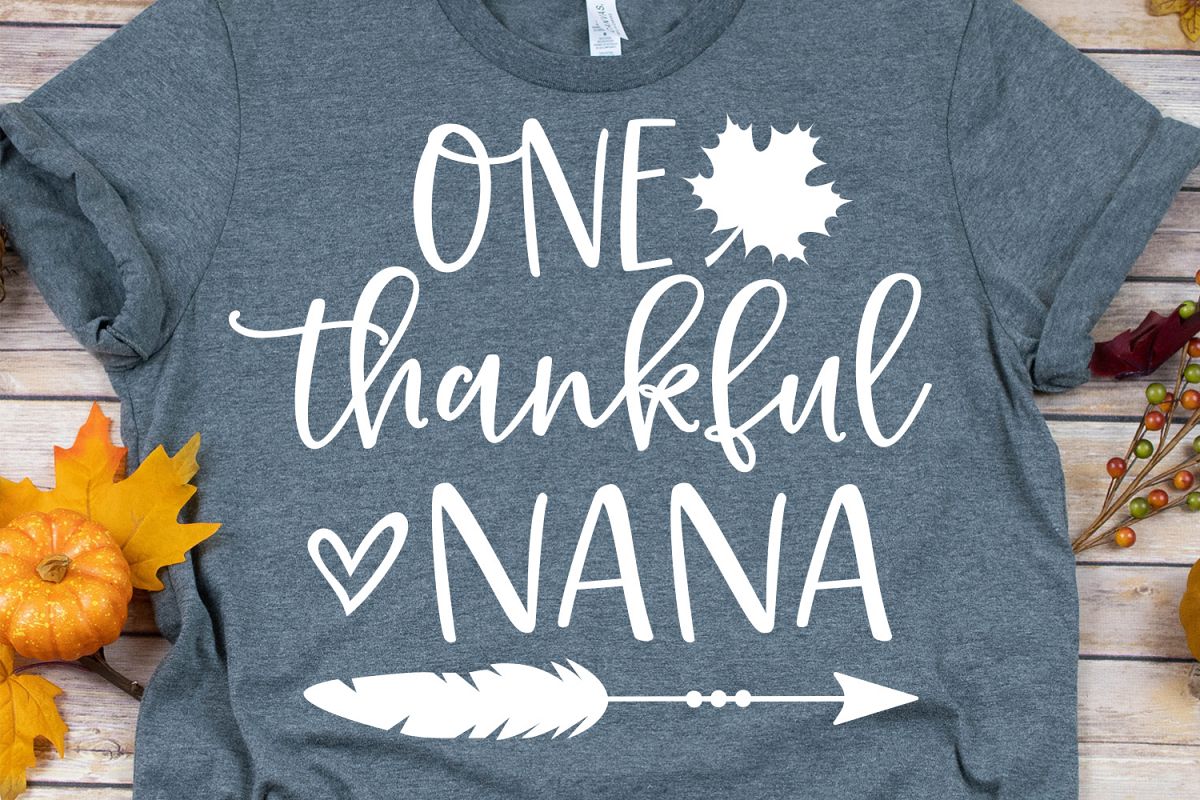 One Thankful Nana SVG, DXF, PNG, EPS example image 1