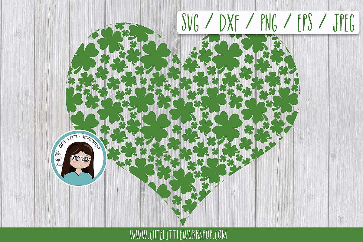 St. patricks's heart SVG DXF PNG JPEG EPS example image 1