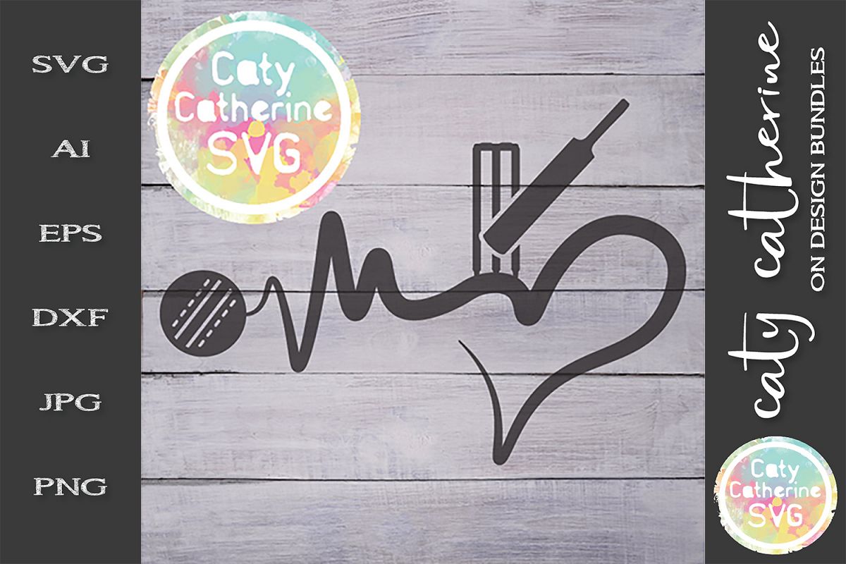 Heartbeat Love Heart Cricket SVG Cut File example image 1