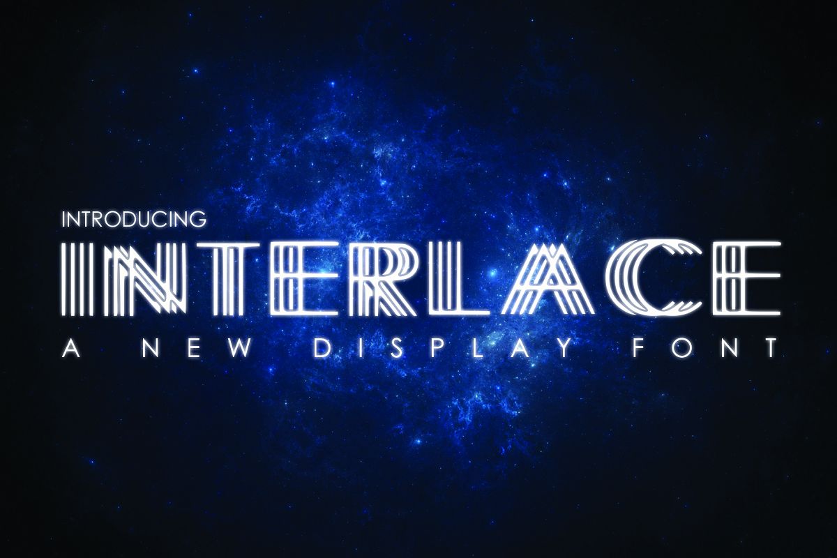 INTERLACE- A Unique Display Font example image 1