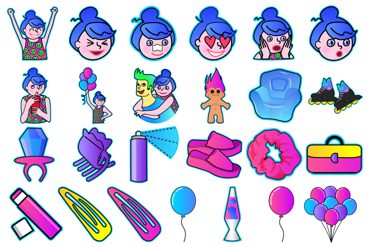 90's Girl Clipart example image 1