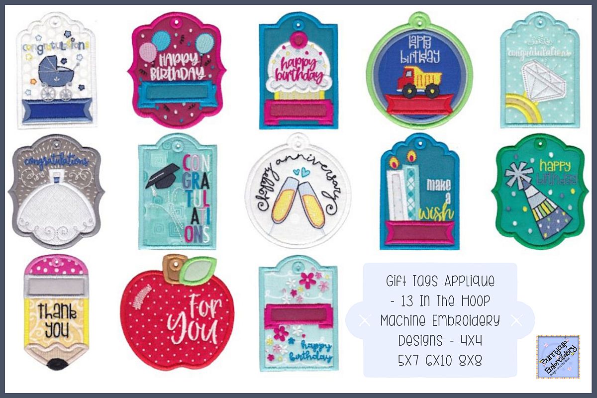 Gift Tags 13 InTheHoop Machine Embroidery Designs (233470
