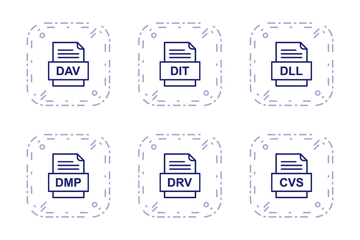 Set Of File Formats Icons example image 1