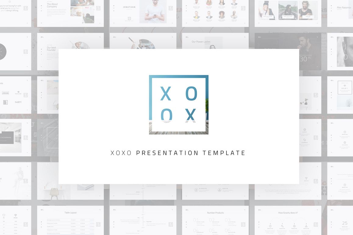 XOXO-Minimal Powerpoint Template example image 1