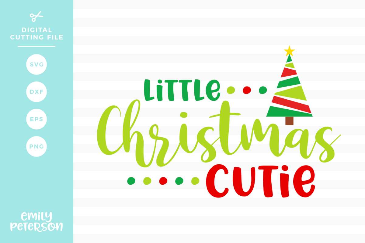 Little Christmas Cutie SVG DXF EPS PNG example image 1