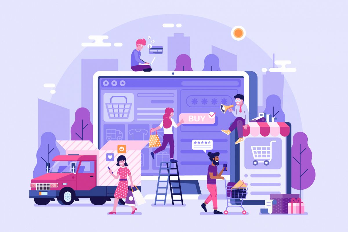 Online Shopping Concept Banner example image 1