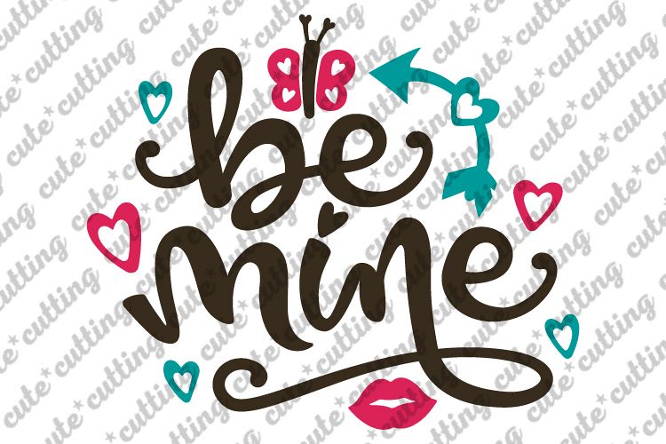 Valentines day svg, Be mine svg, Be mine Valentine svg, dxf example image 1