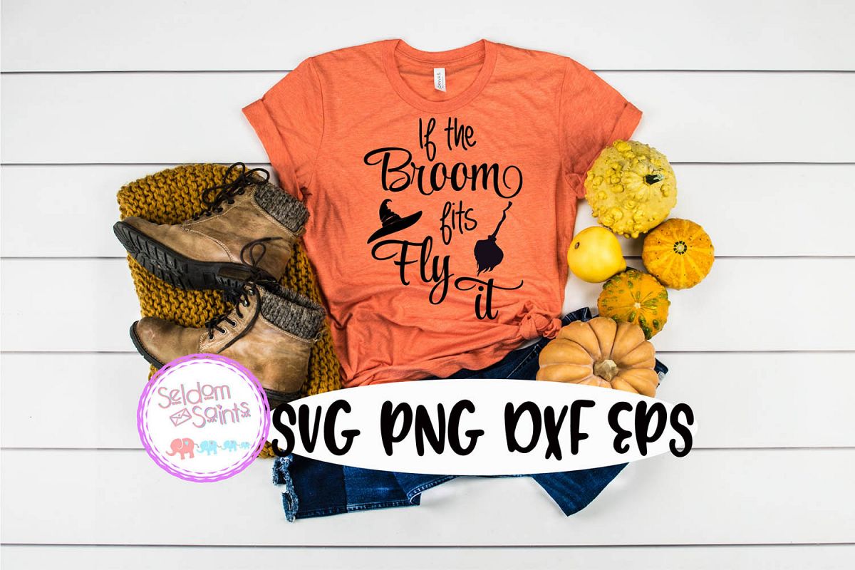 If the Broom fits Fly it SVG PNG DXF EPS Cricut Cut File example image 1
