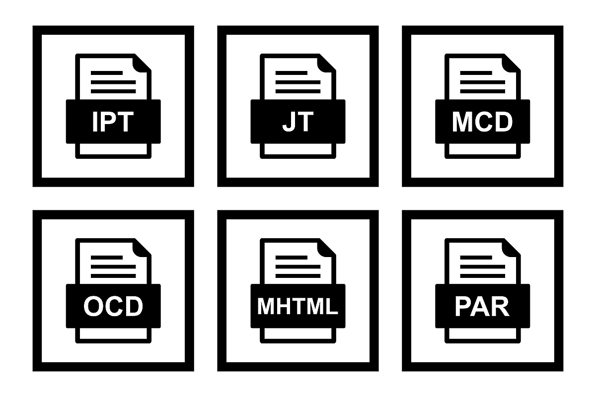 Set Of File Formats Icons example image 1