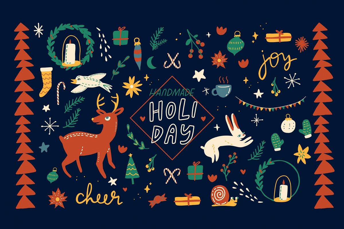 Handmade Holiday Illustrations example image 1