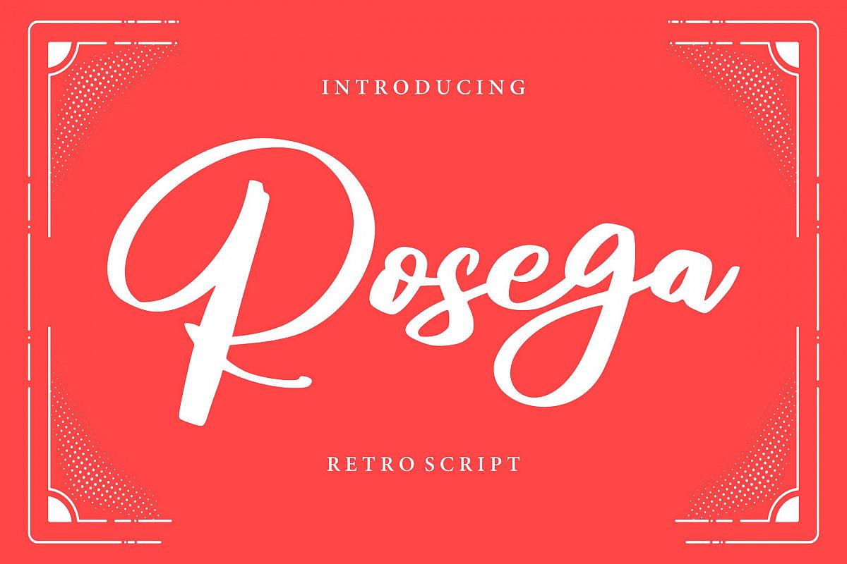 Rosega | Retro Script Font example image 1