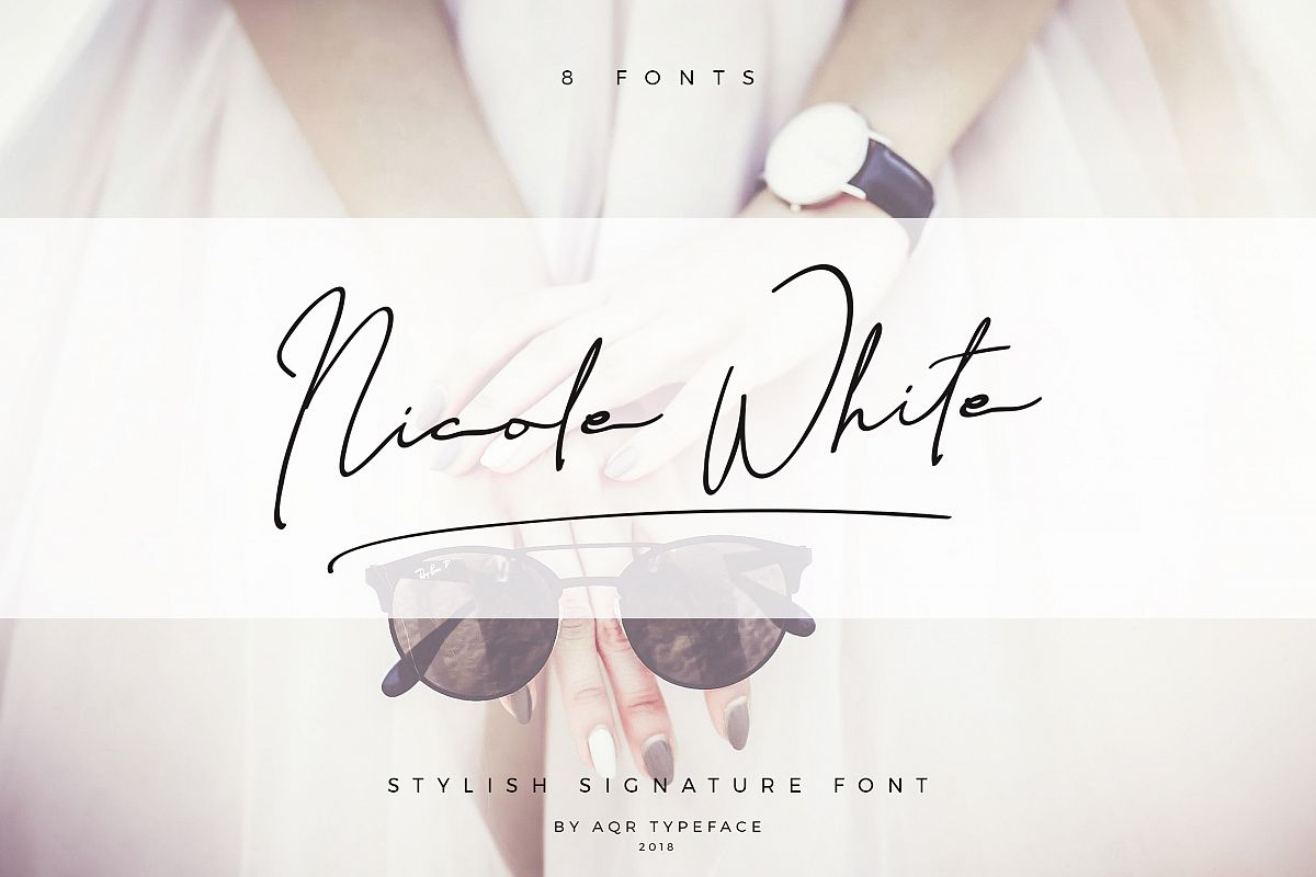 NicoleWhite Signature Font -Big Update - example image 1