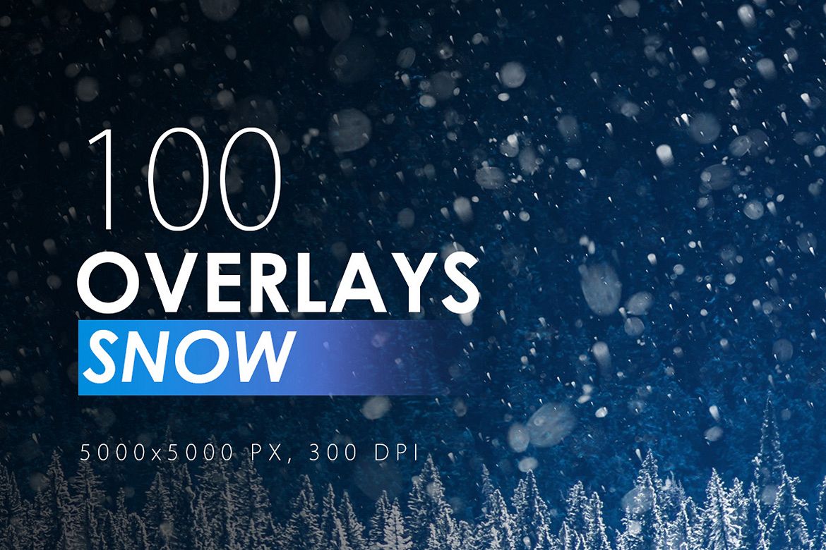 100 Snow Overlays example image 1