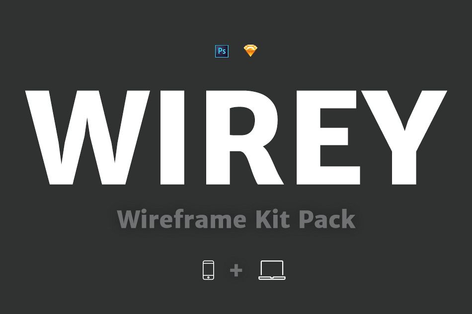 Wirey Wireframe Kit Pack example image 1