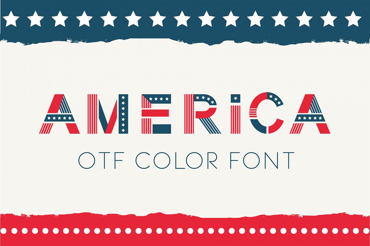 America otf color font example image 1