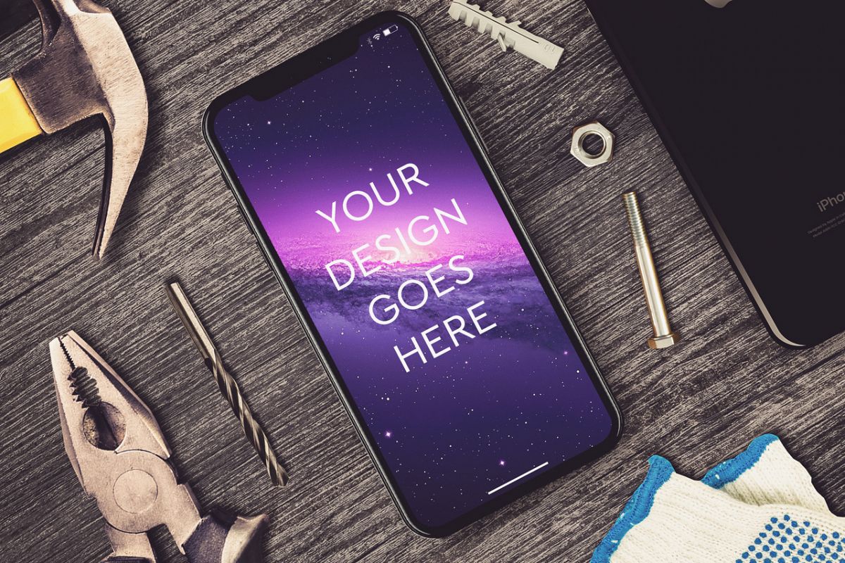 Apple iPhone X Mock-up #23 example image 1