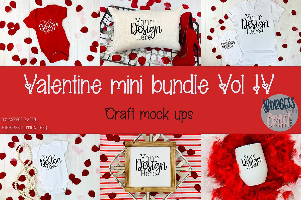 Valentine Mini Bundle Vol IV | Craft mock ups example image 1