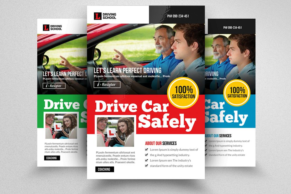 Driving School Flyer Template