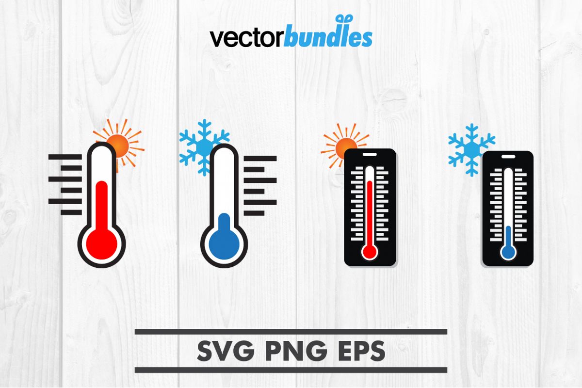 Thermometer clip art svg example image 1