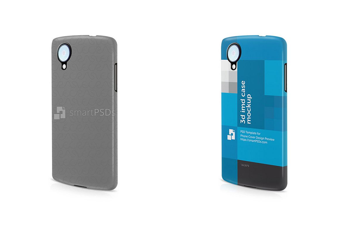 Google Nexus 5 3d IMD Mobile Case Design Mockup- 2013 Left View example image 1