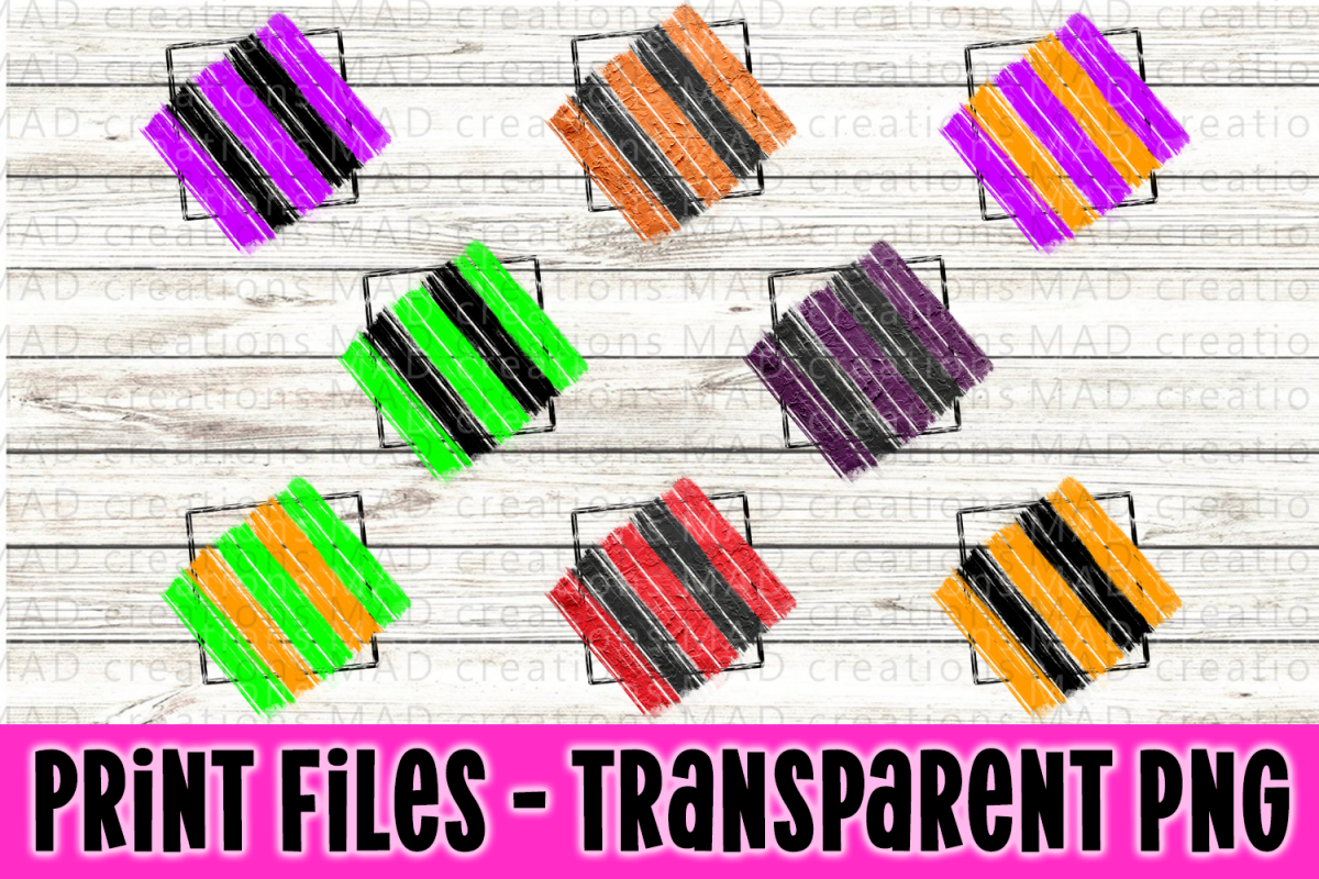 8 PNG Halloween Paint Strokes Stripes - Print File example image 1