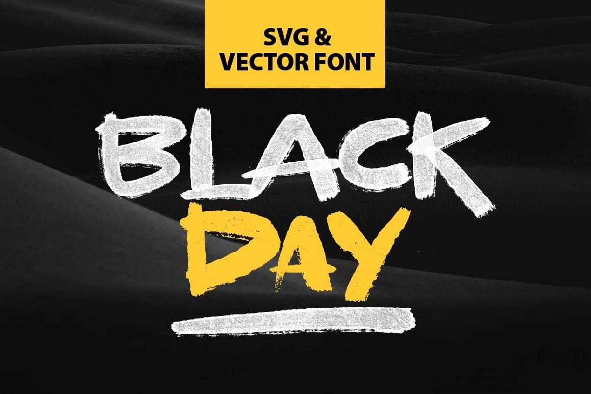 BLACKDAY - SVG & VECTOR font example image 1