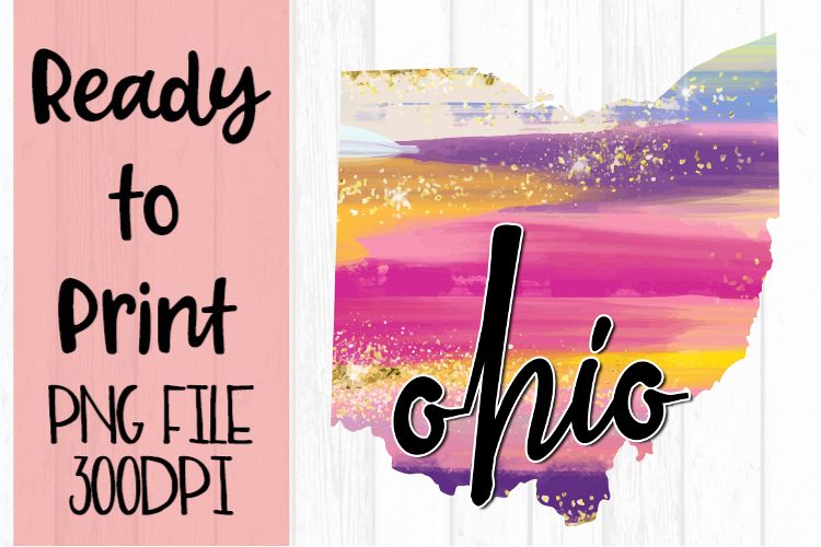 Ohio Painted States Ready to Print example image 1