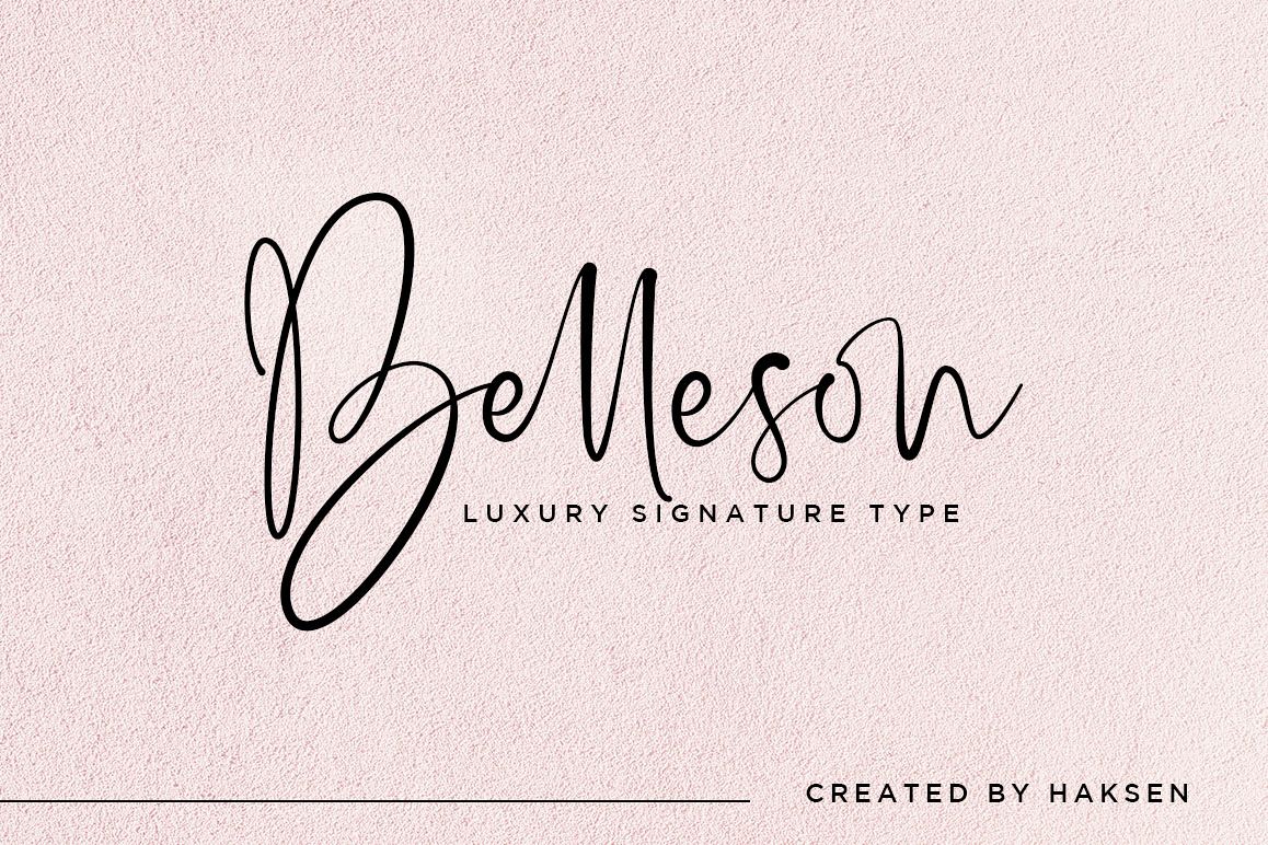 Belleson Luxury Script Type example image 1