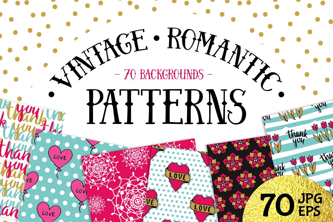 70 Valentine's Day Seamless Patterns example image 1