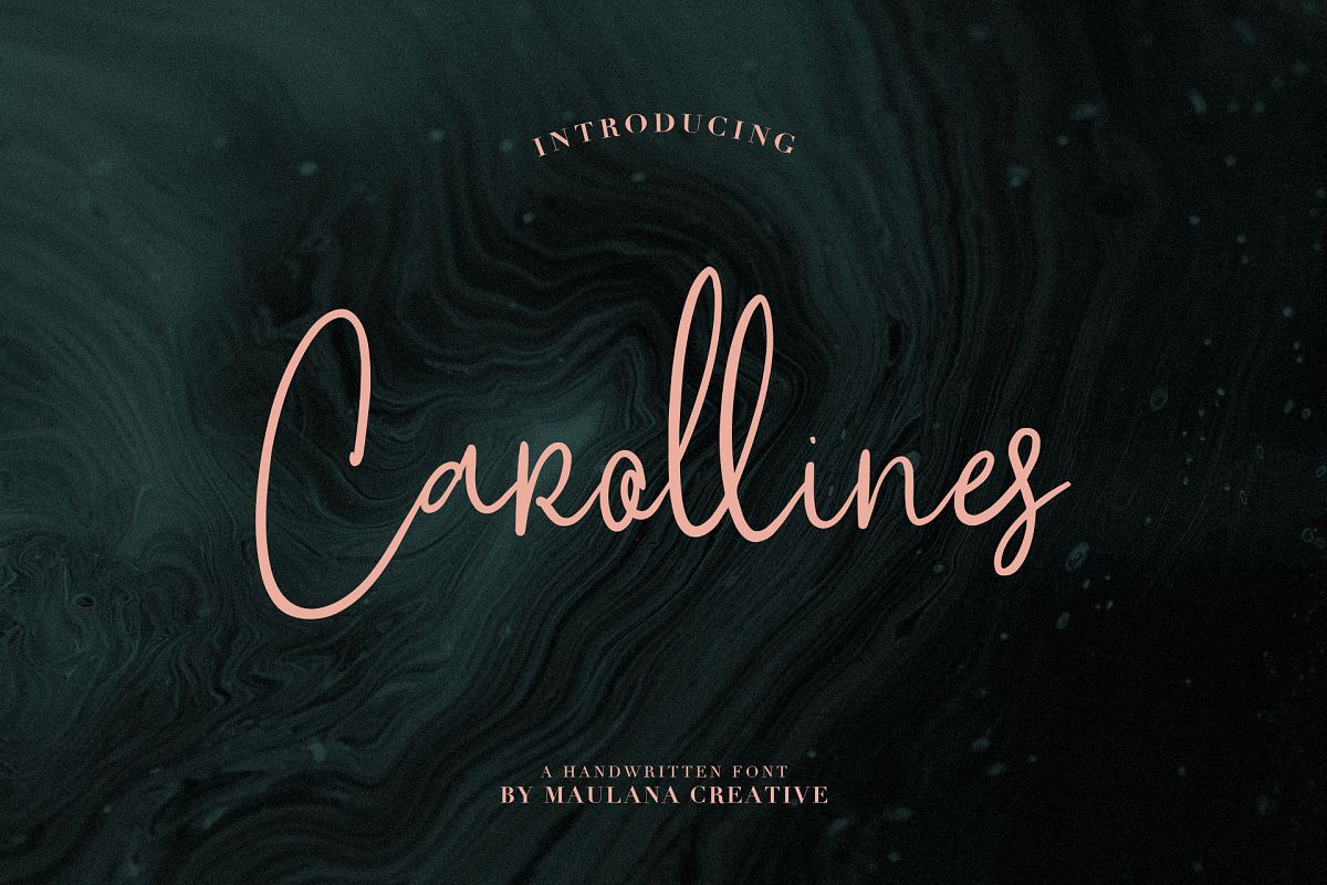 Carollines Script Font example image 1