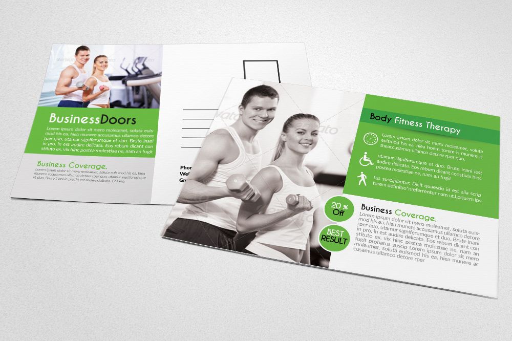 Body Fitness Club Postcard example image 1