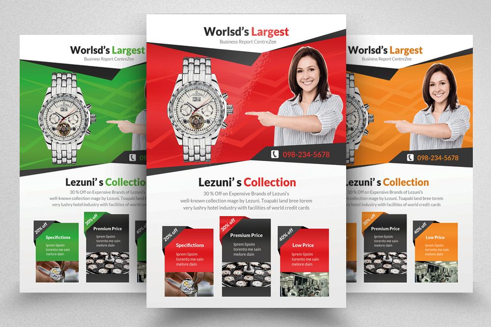 Watch Product Promotional Flyer Watch Product Promotional Flyer