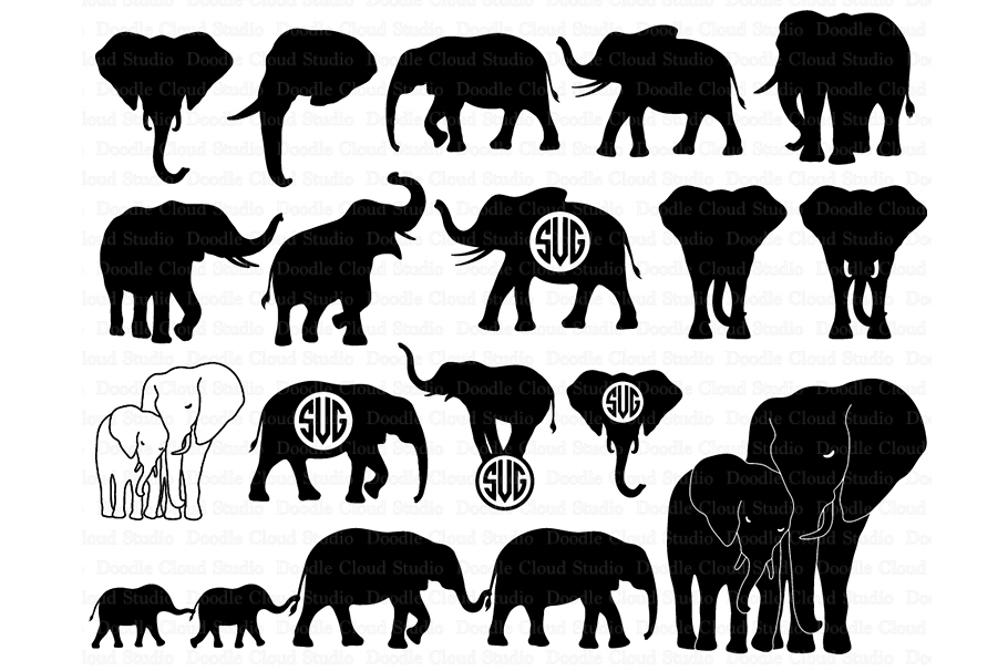 Elephants SVG, Elephant family svg, Elephant SVG files.