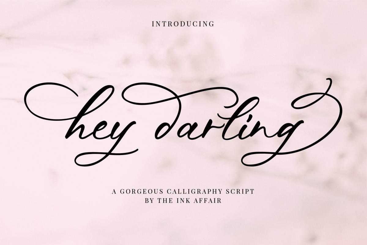 Hey Darling Calligraphy Script Font example image 1