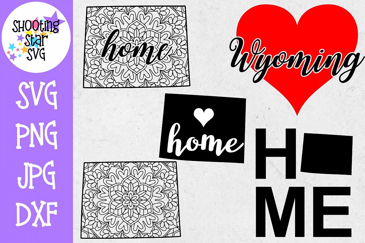 Wyoming US State SVG Decal Bundle - 50 States SVG example image 1