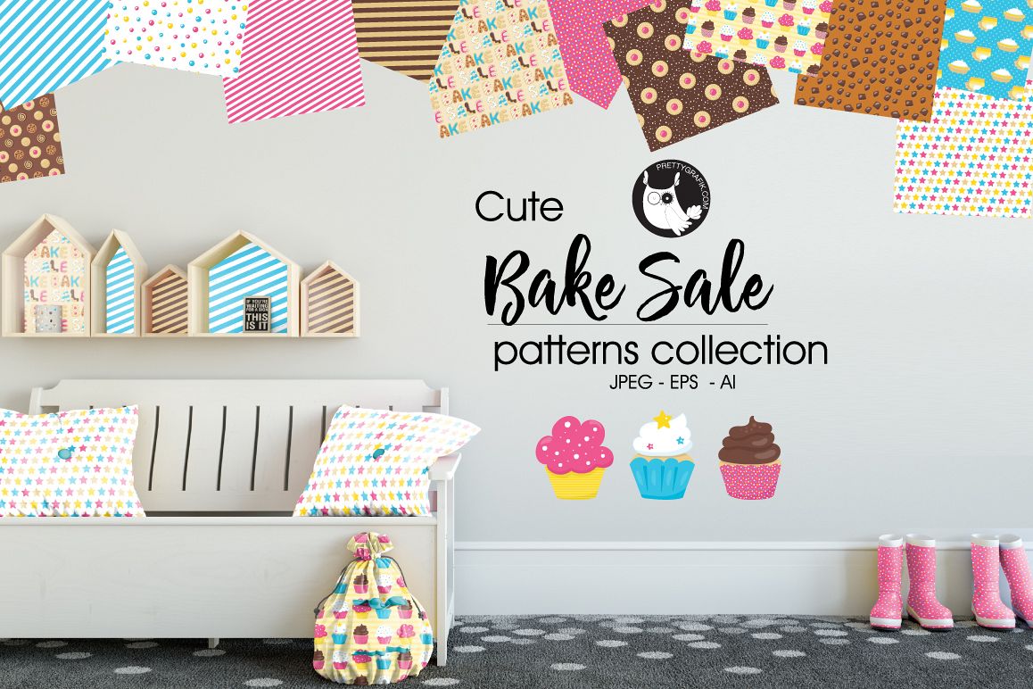 BAKE-SALE , digital papers example image 1