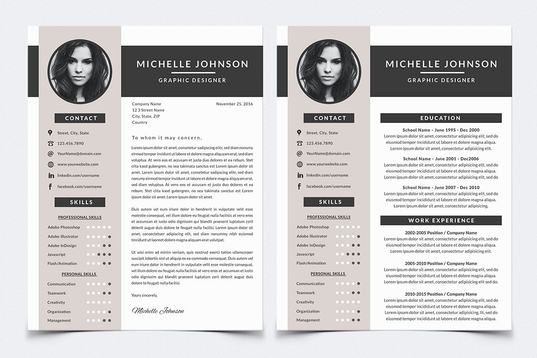 11 Photoshop Resume Template Psd Free Desain CVmu