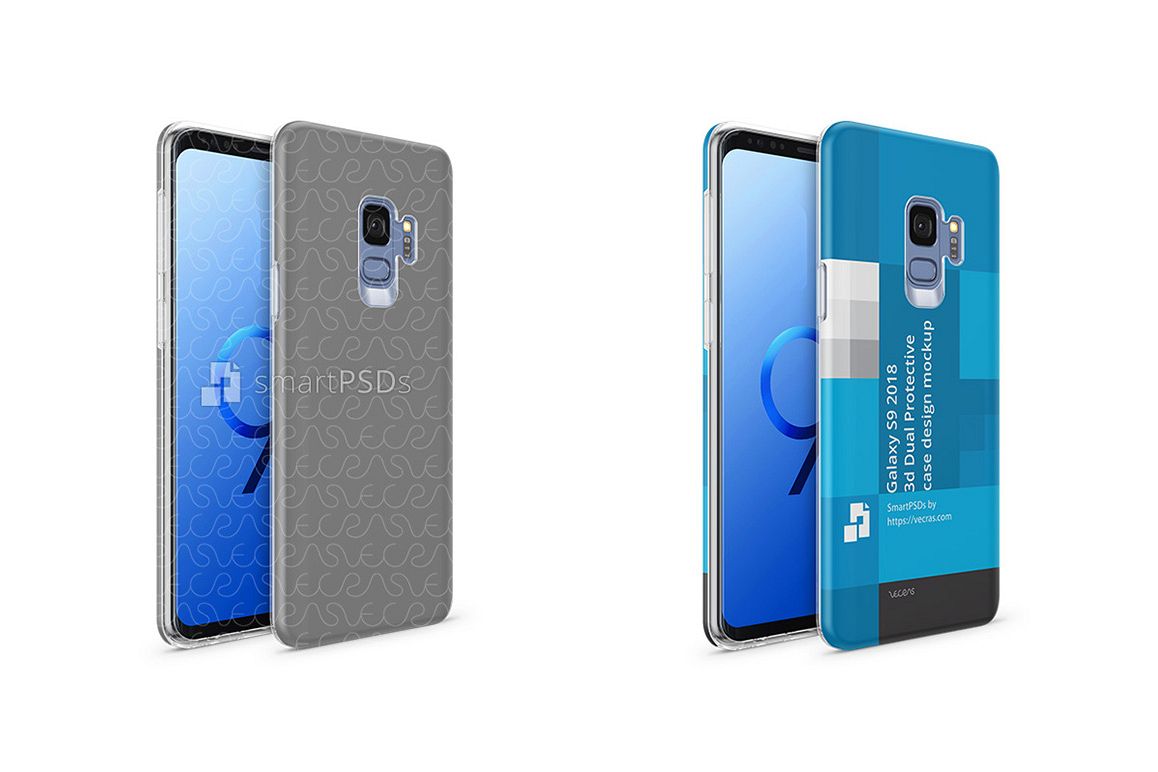 Samsung Galaxy S9 3d Dual Protective Clear TPU Cover Design example image 1