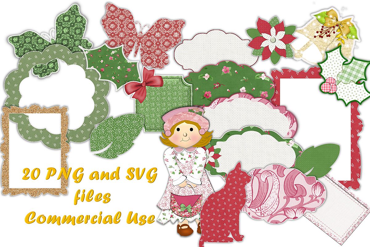 20 PNG and SVG files for Commercial Use Christmas Theme example image 1