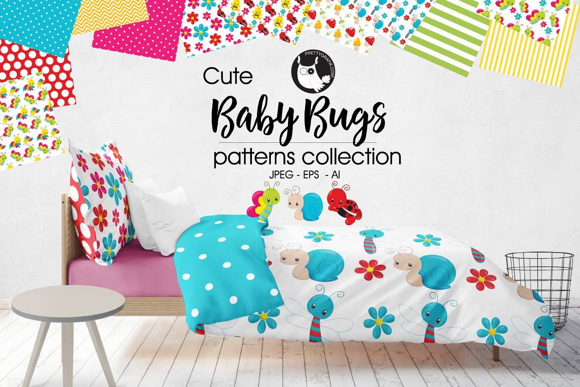BABY-BUGS, digital papers example image 1