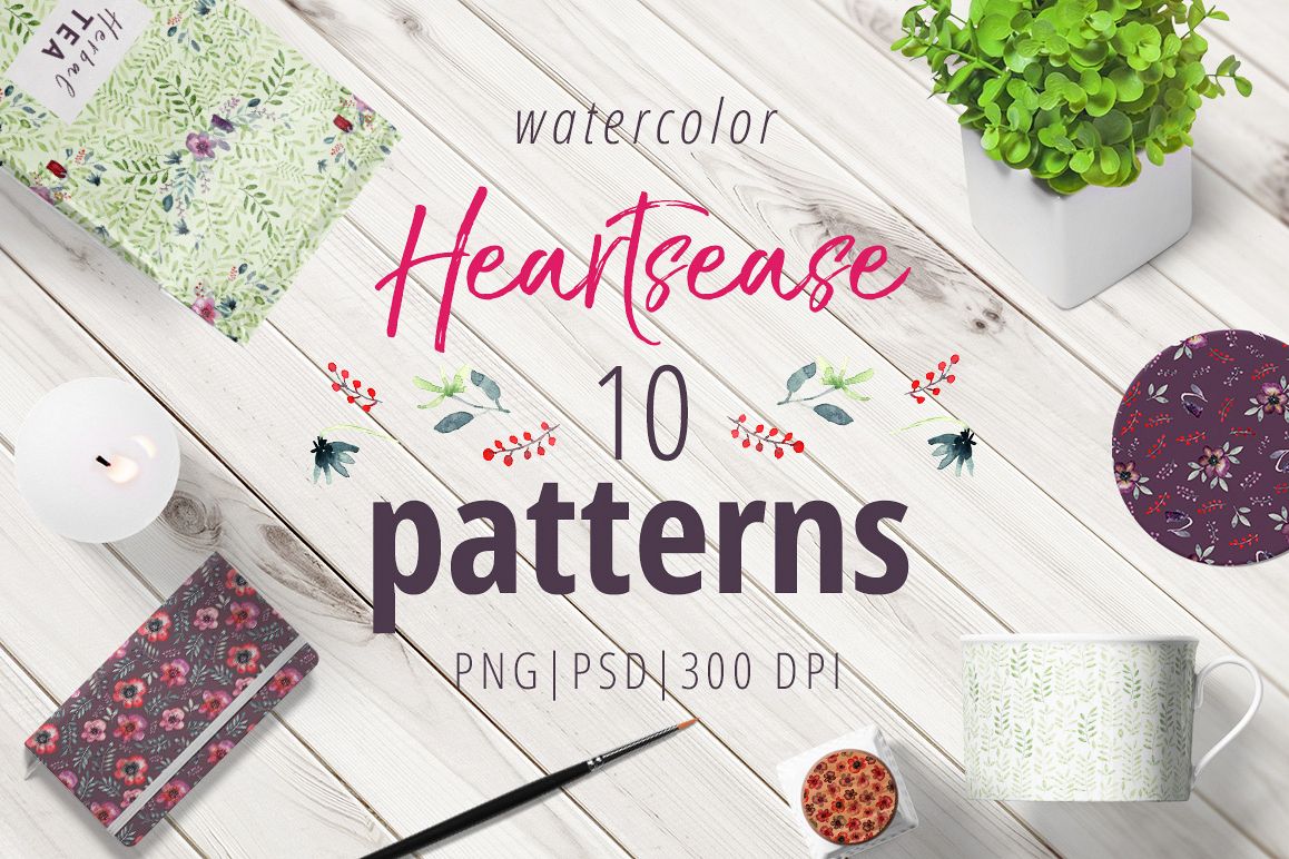 Heartsease pattern set example image 1