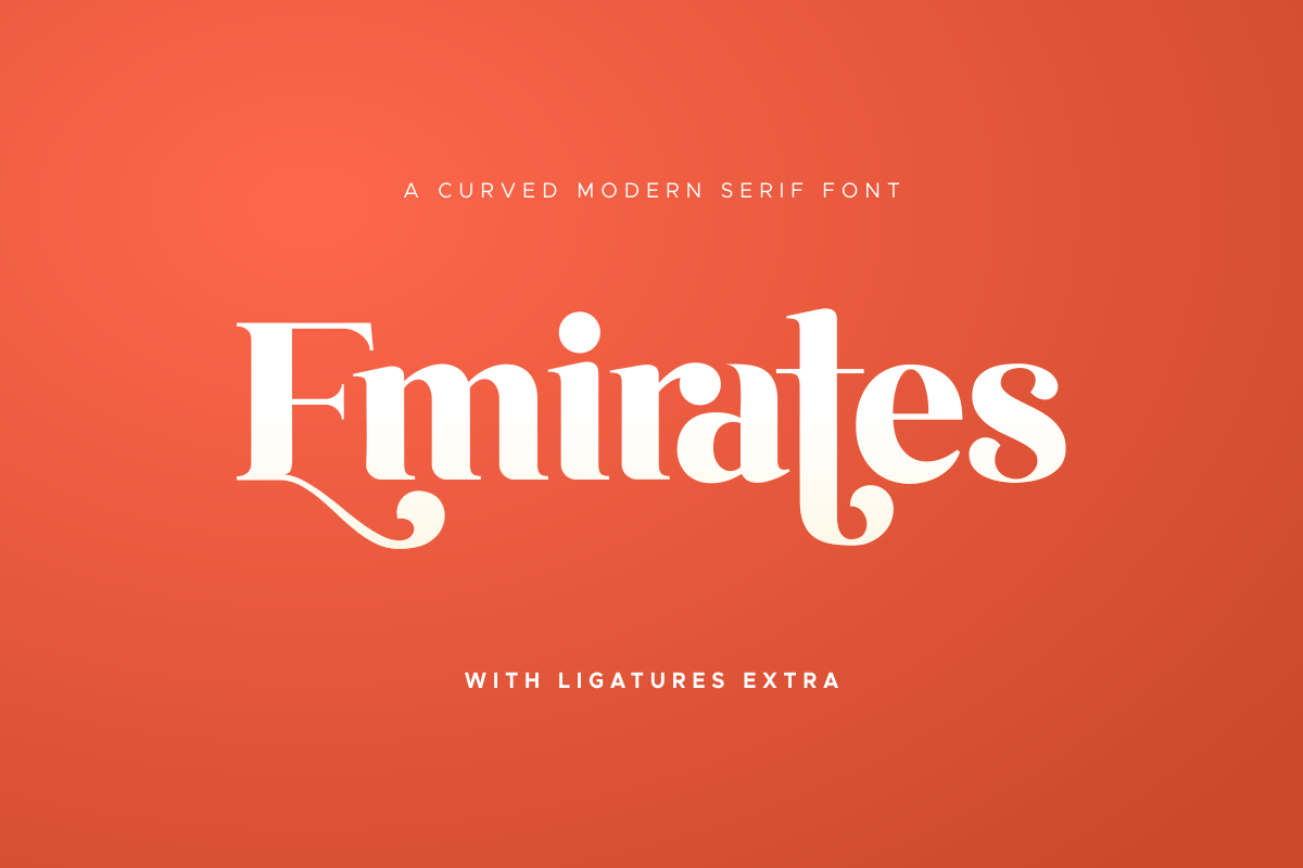 Emirates - Beautiful Curved Font example image 1