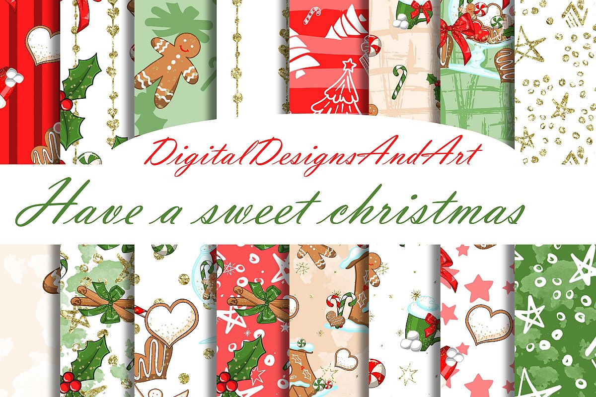 Christmas sweets patterns example image 1