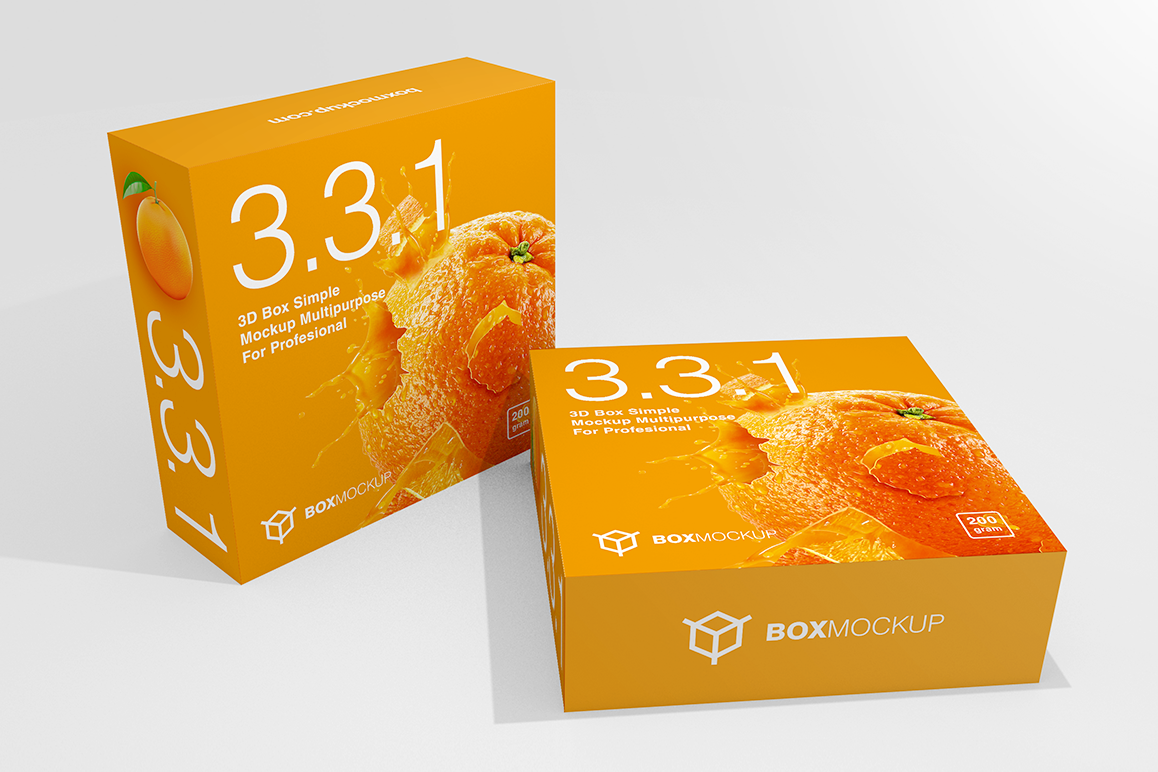 3.3.1 Simple 3D Box Mockup PSD example image 1