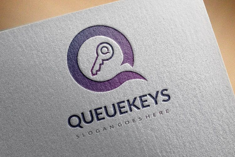 Queue Key Logo template example image 1