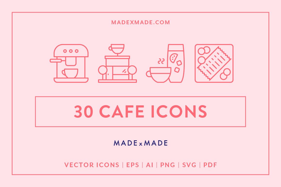 Line Icons Cafe example image 1